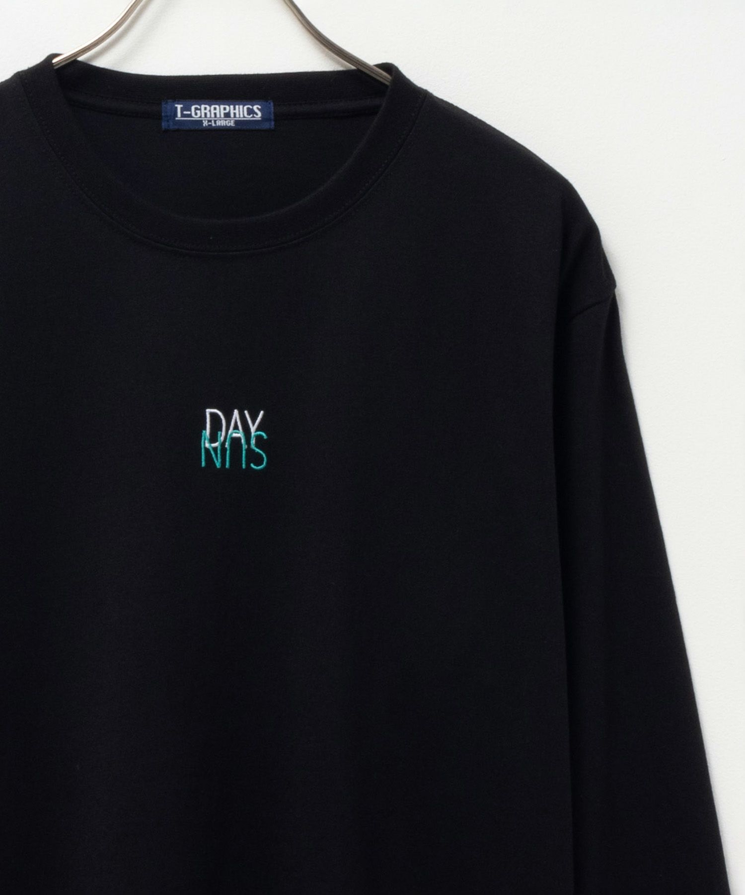 T-GRAPHICS  ワンポイント刺繍長袖Tシャツ メンズ商品画像-1