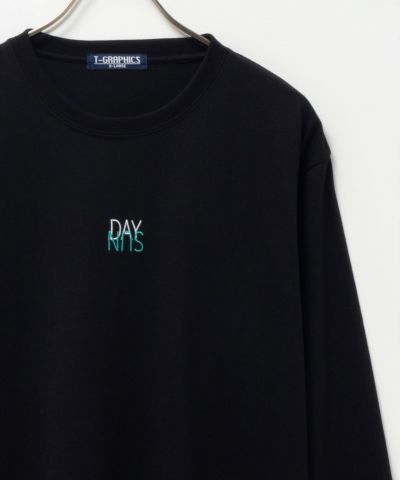 T-GRAPHICS  ワンポイント刺繍長袖Tシャツ メンズ