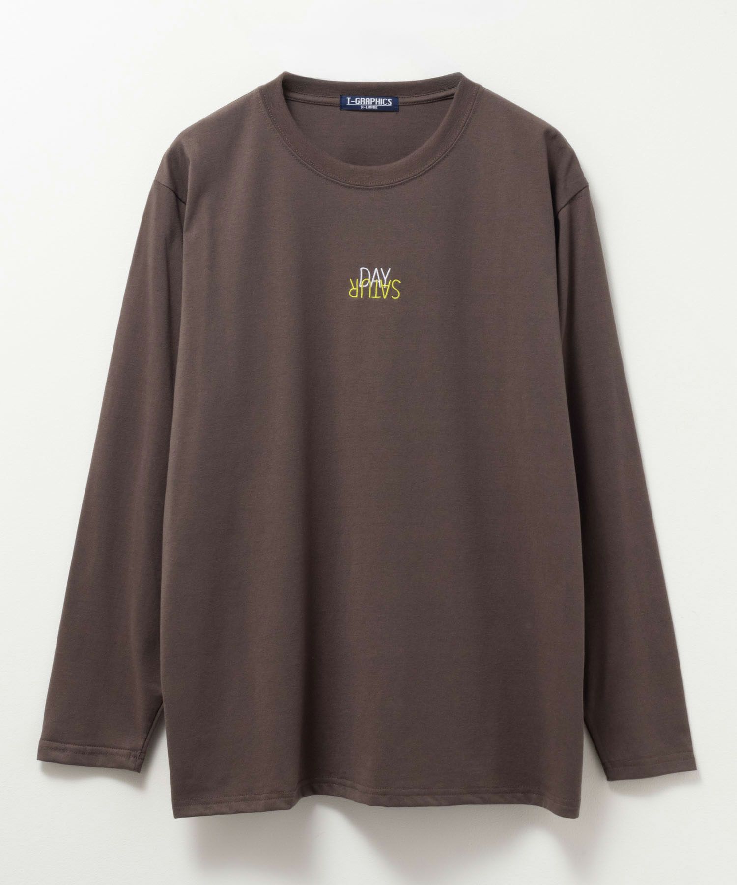 T-GRAPHICS  ワンポイント刺繍長袖Tシャツ メンズ商品画像-11