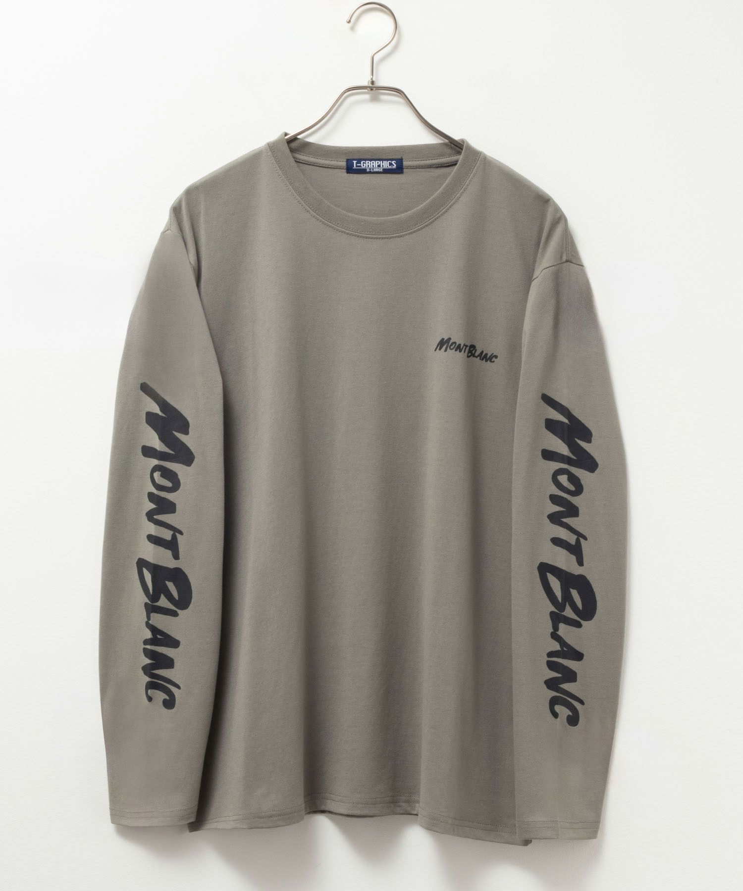 T-GRAPHICS 袖ロゴプリント長袖Tシャツ メンズ