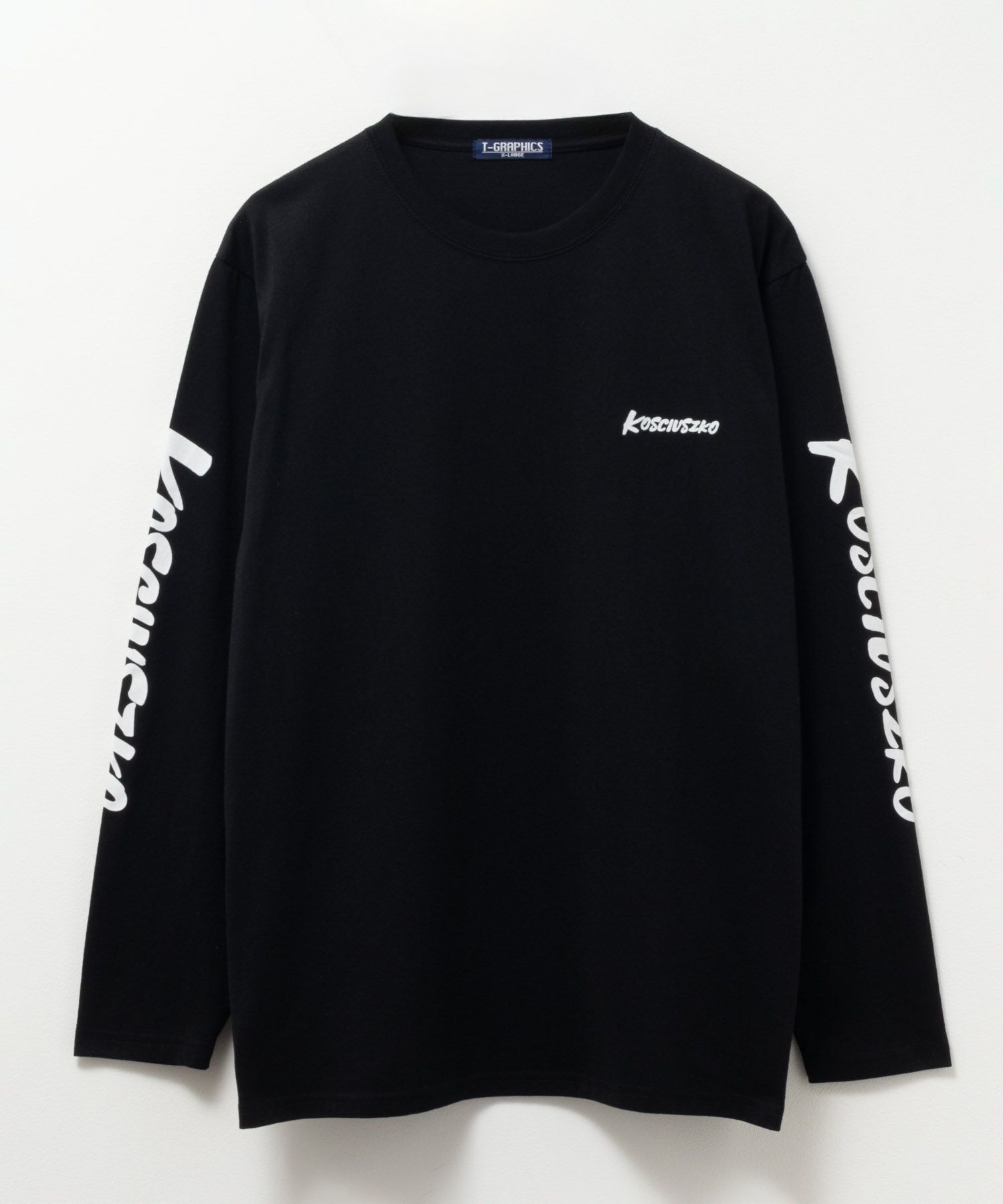 T-GRAPHICS 袖ロゴプリント長袖Tシャツ メンズ