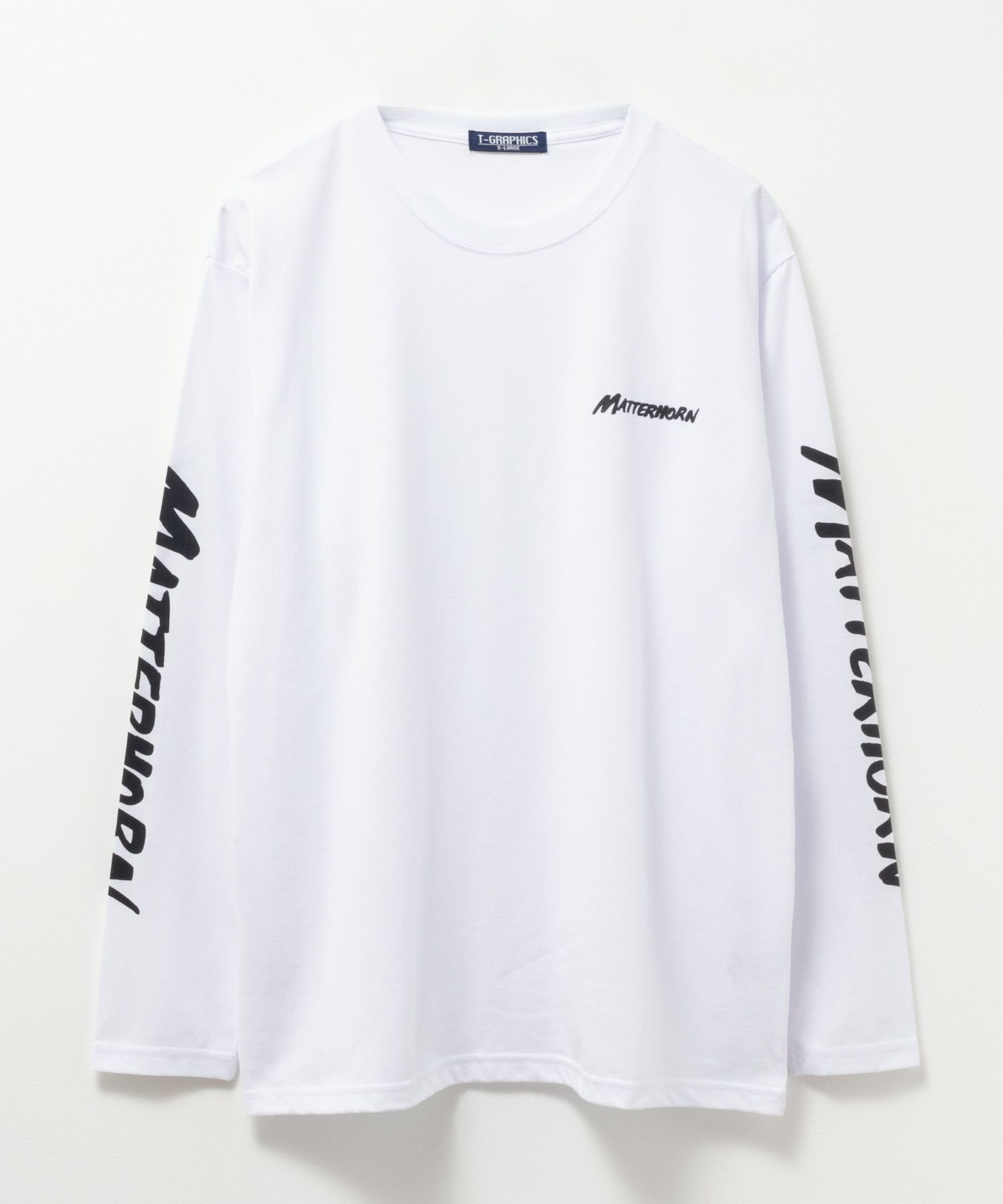 T-GRAPHICS 袖ロゴプリント長袖Tシャツ メンズ