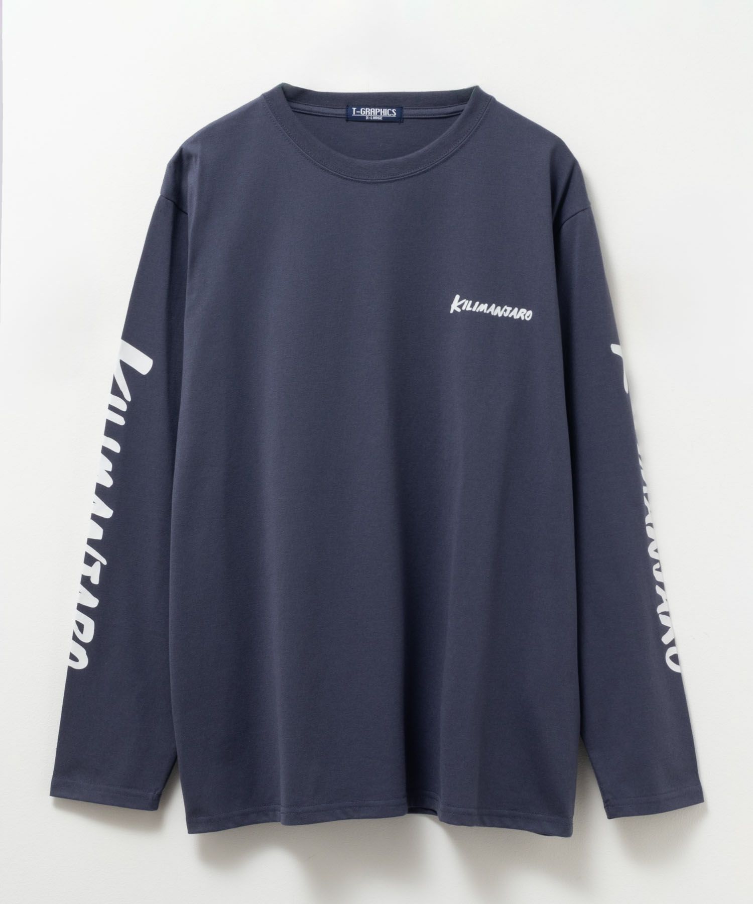 T-GRAPHICS 袖ロゴプリント長袖Tシャツ メンズ