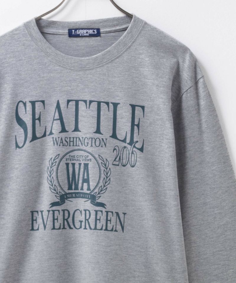 T-GRAPHICS  カレッジプリント長袖Tシャツ メンズ商品画像-2