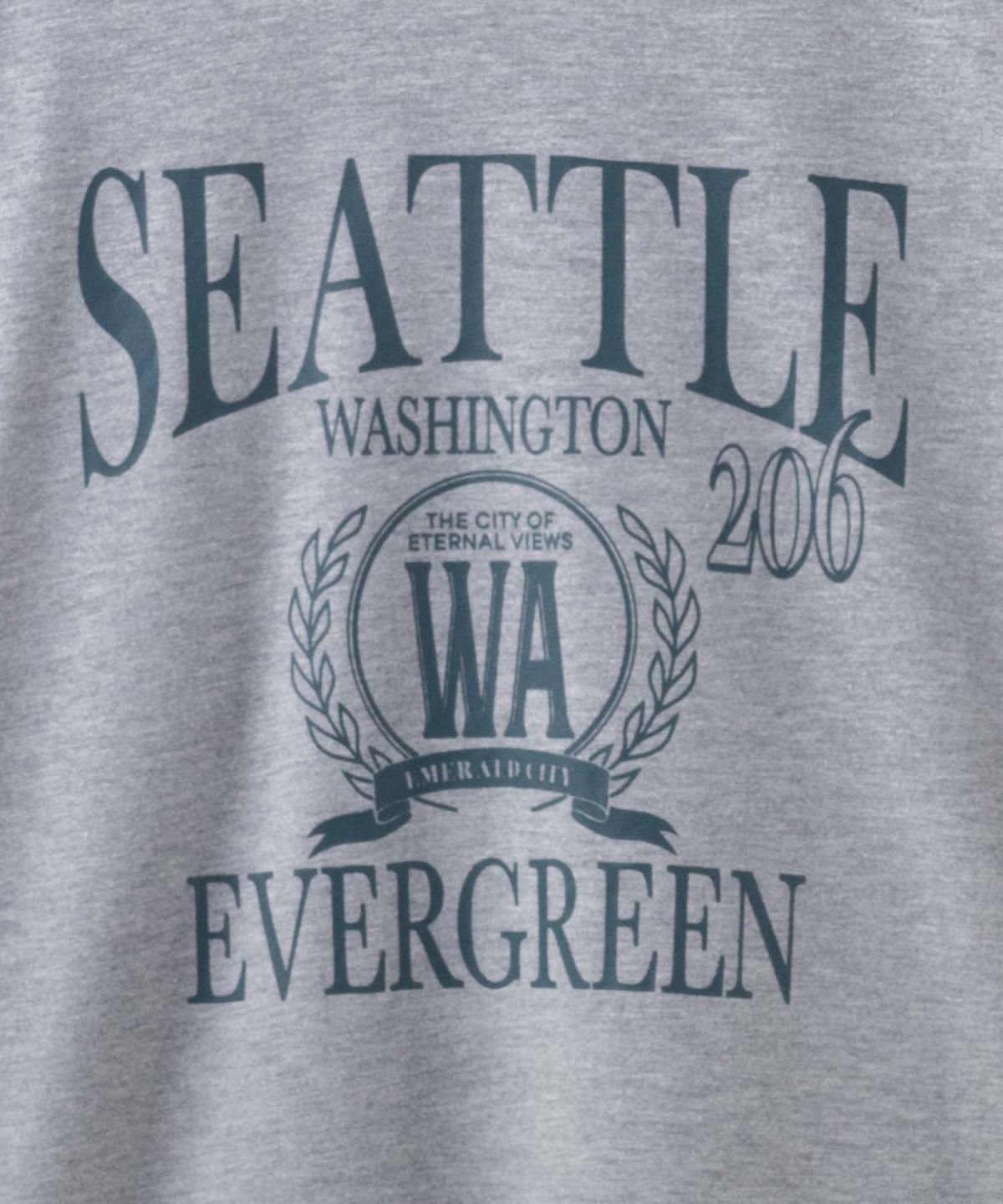 T-GRAPHICS カレッジプリント長袖Tシャツ メンズ