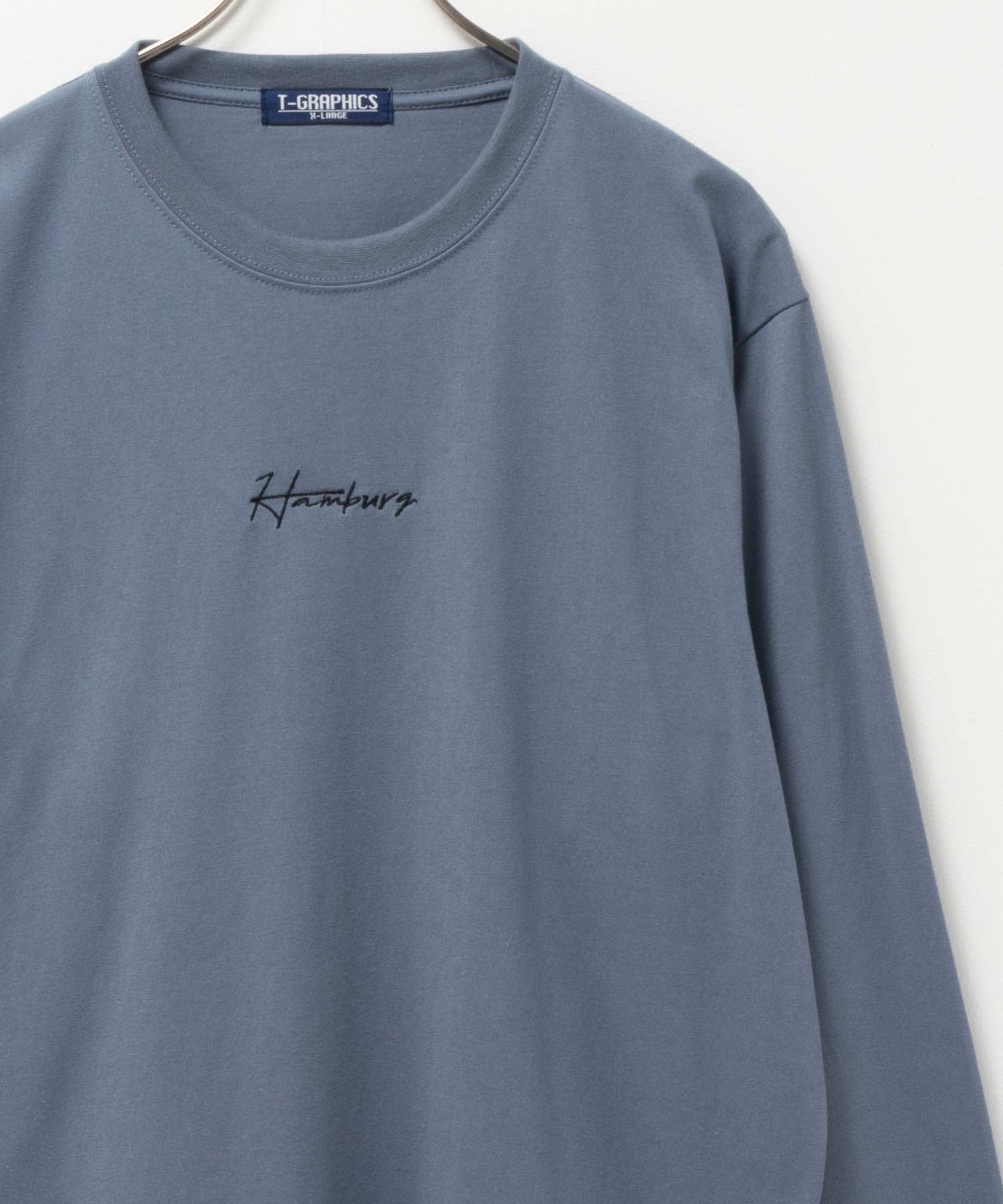 T-GRAPHICS  ワンポイント刺繍長袖Tシャツ メンズ商品サムネイル-3