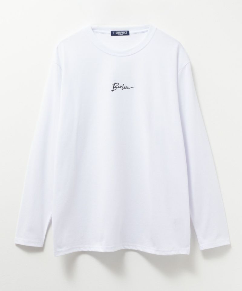 T-GRAPHICS  ワンポイント刺繍長袖Tシャツ メンズ商品画像-5