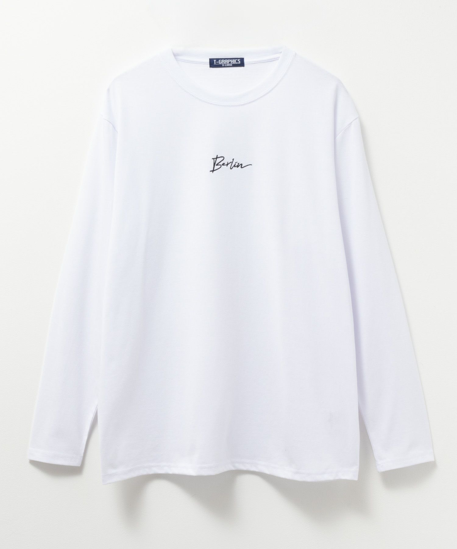T-GRAPHICS  ワンポイント刺繍長袖Tシャツ メンズ商品画像-5