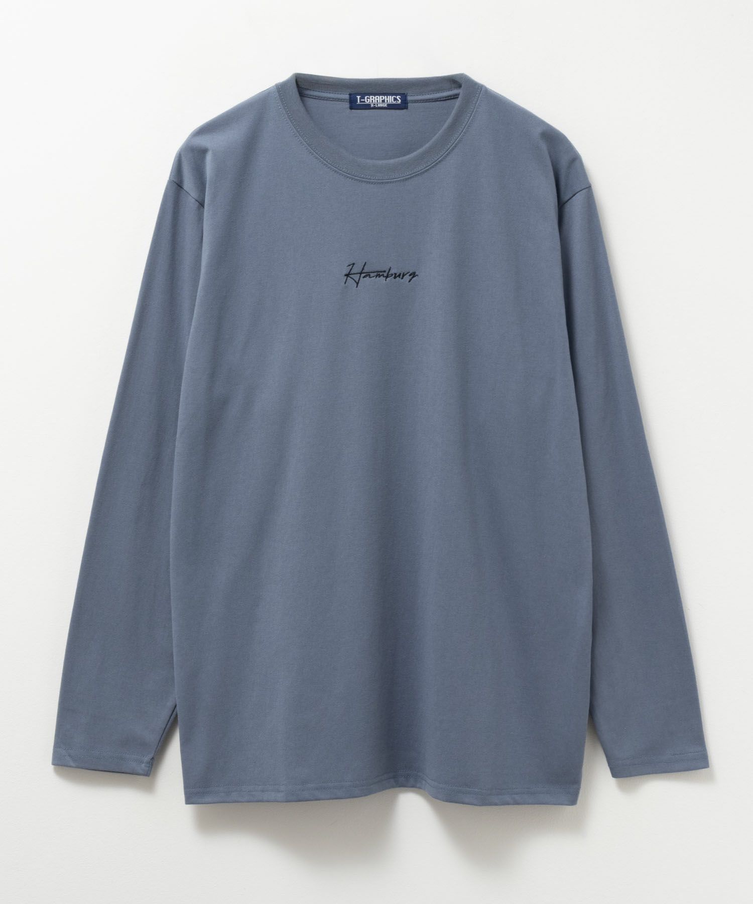 T-GRAPHICS  ワンポイント刺繍長袖Tシャツ メンズ商品画像-9