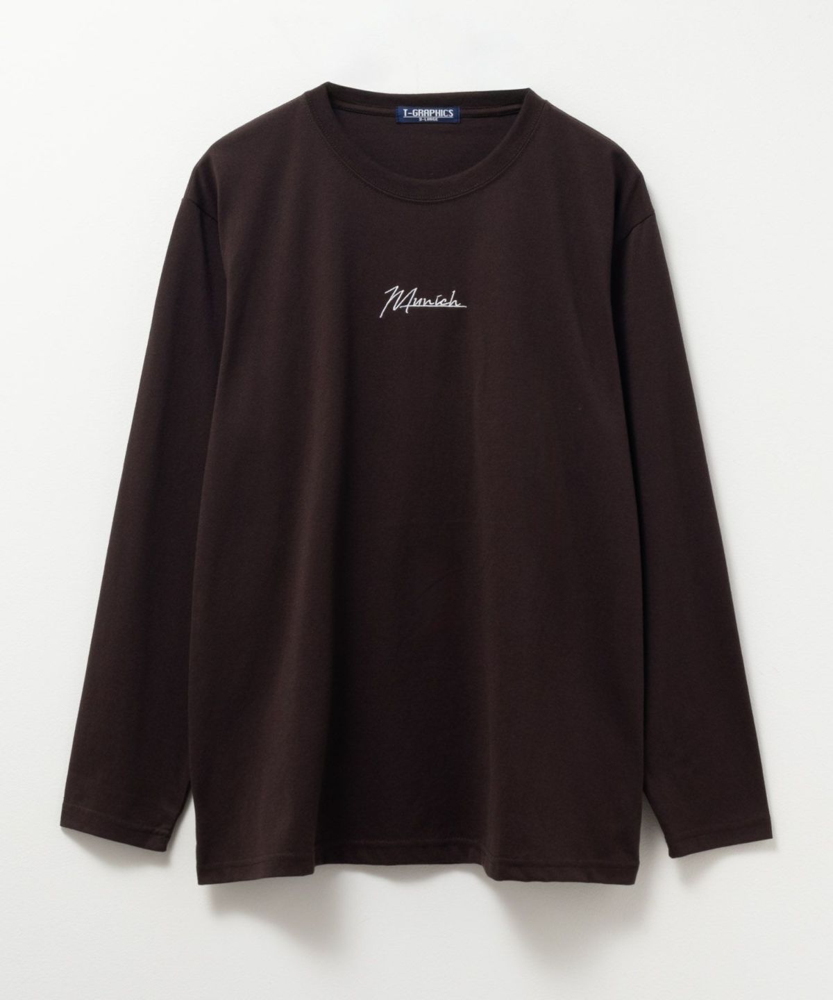T-GRAPHICS ワンポイント刺繍長袖Tシャツ メンズ