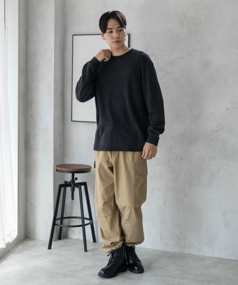 GOOD CREW  ワッフルクルー長袖Tシャツ メンズ商品画像-6