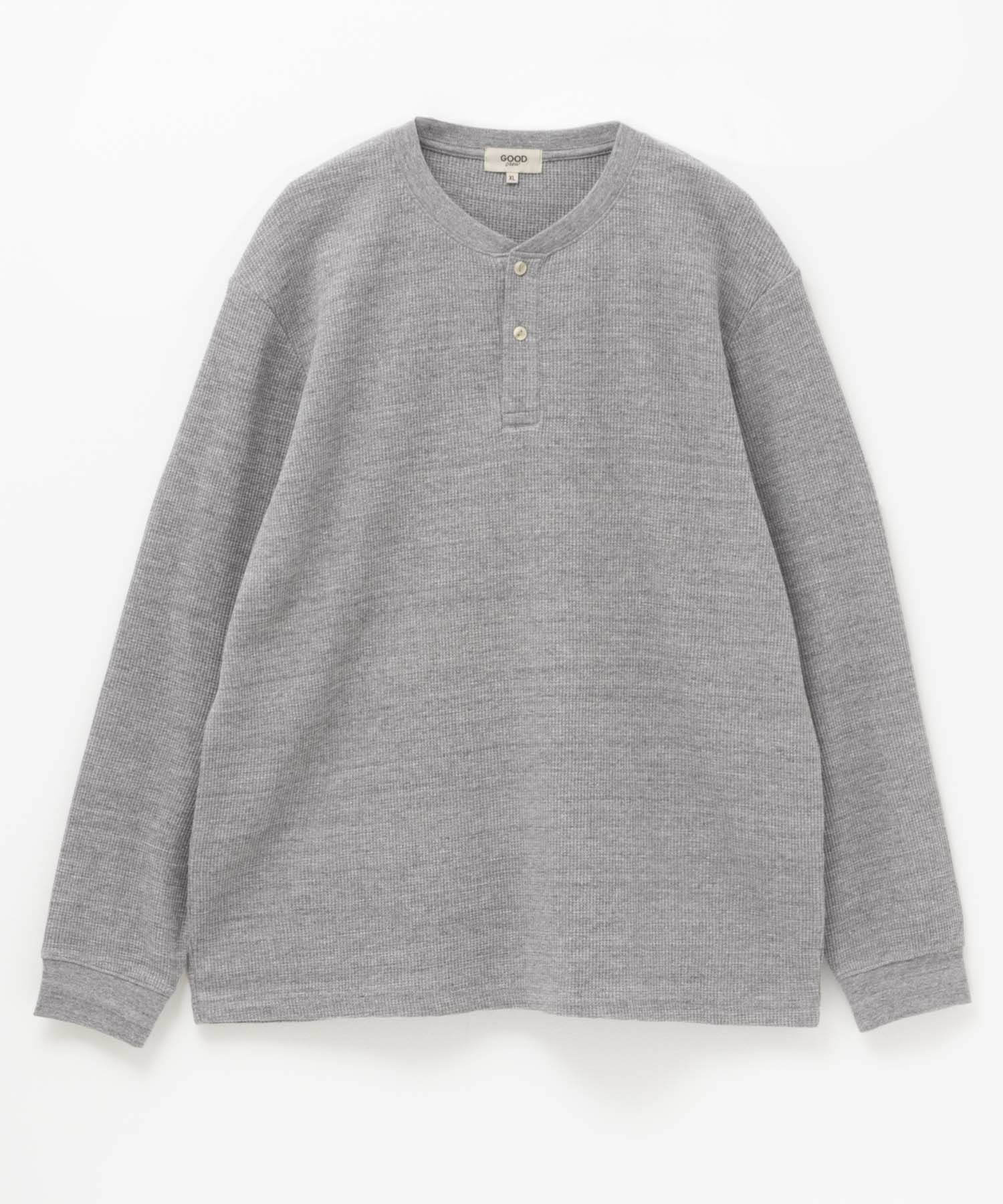 GOOD CREW ワッフルヘンリー長袖Tシャツ メンズ