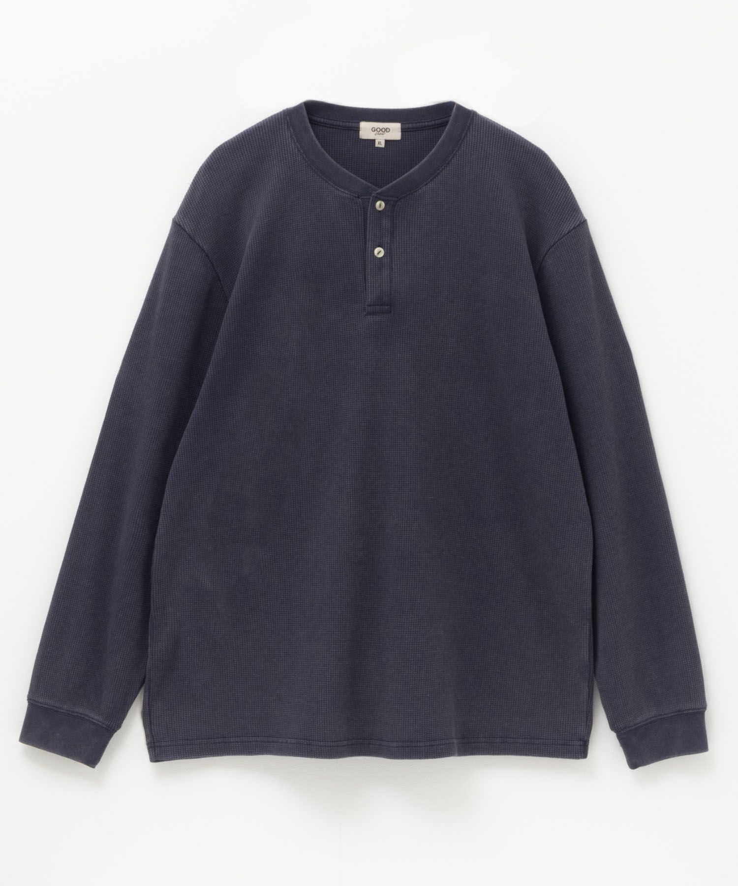 GOOD CREW ワッフルヘンリー長袖Tシャツ メンズ