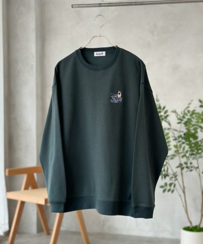 QUASH アニマル刺繍クルーネック メンズ