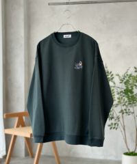 QUASH アニマル刺繍クルーネック メンズ