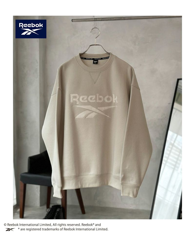 Reebok  裏起毛ロゴワッペントレーナー メンズ商品画像-1