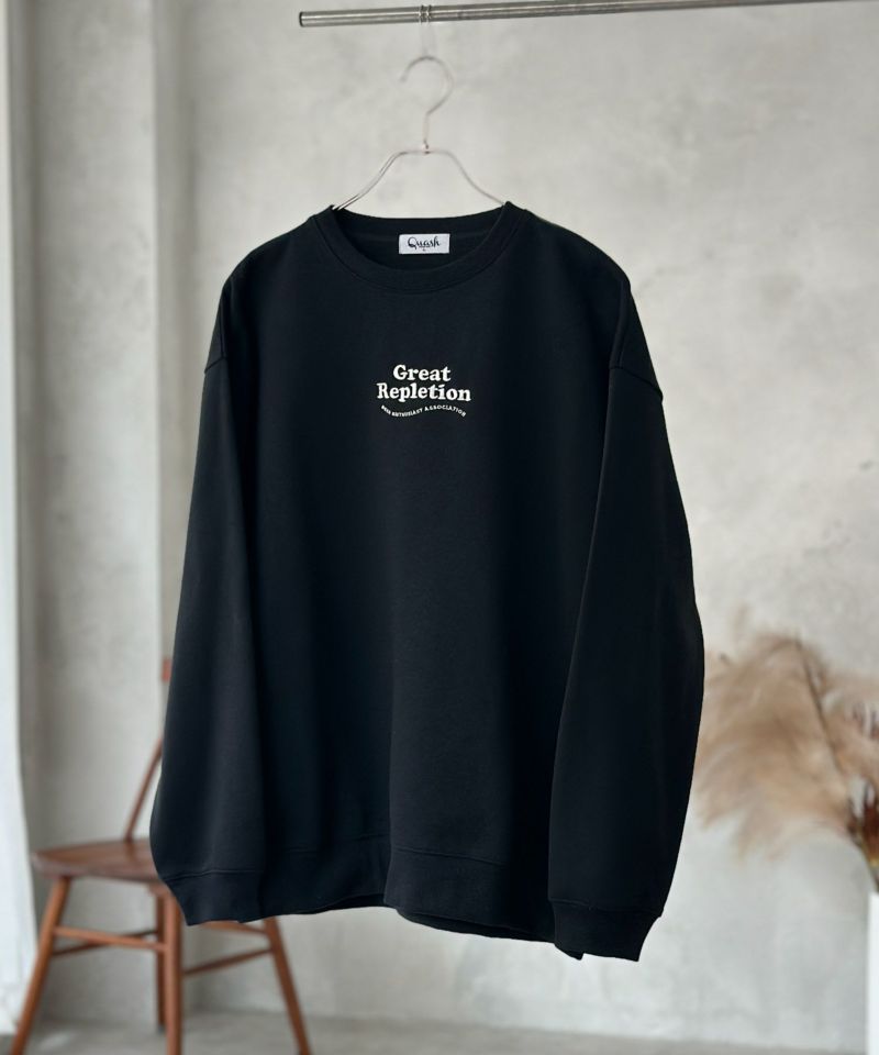 ショップレビュー ランキング QUASH メンズ ひげサガラ刺繍クルーネック トップス