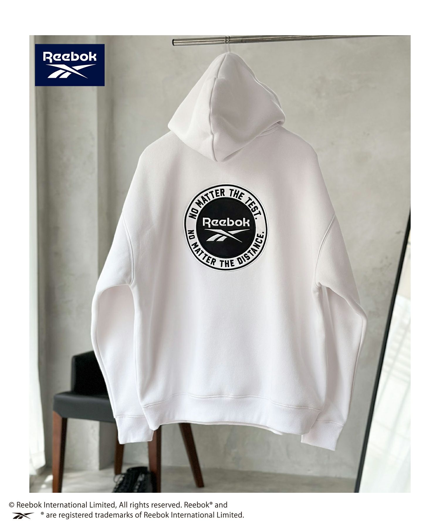 Reebok  裏起毛サークルロゴパーカー メンズ商品画像-3