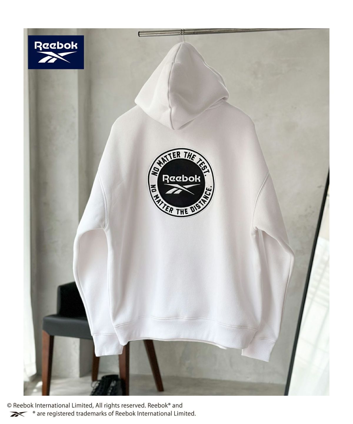 Reebok 裏起毛サークルロゴパーカー メンズ