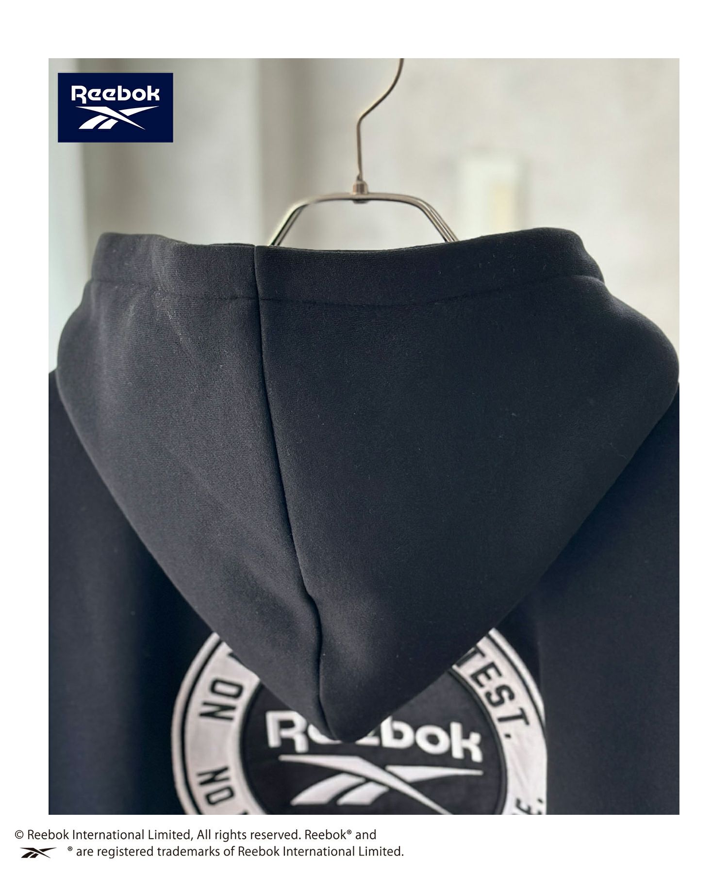 Reebok 裏起毛サークルロゴパーカー メンズ