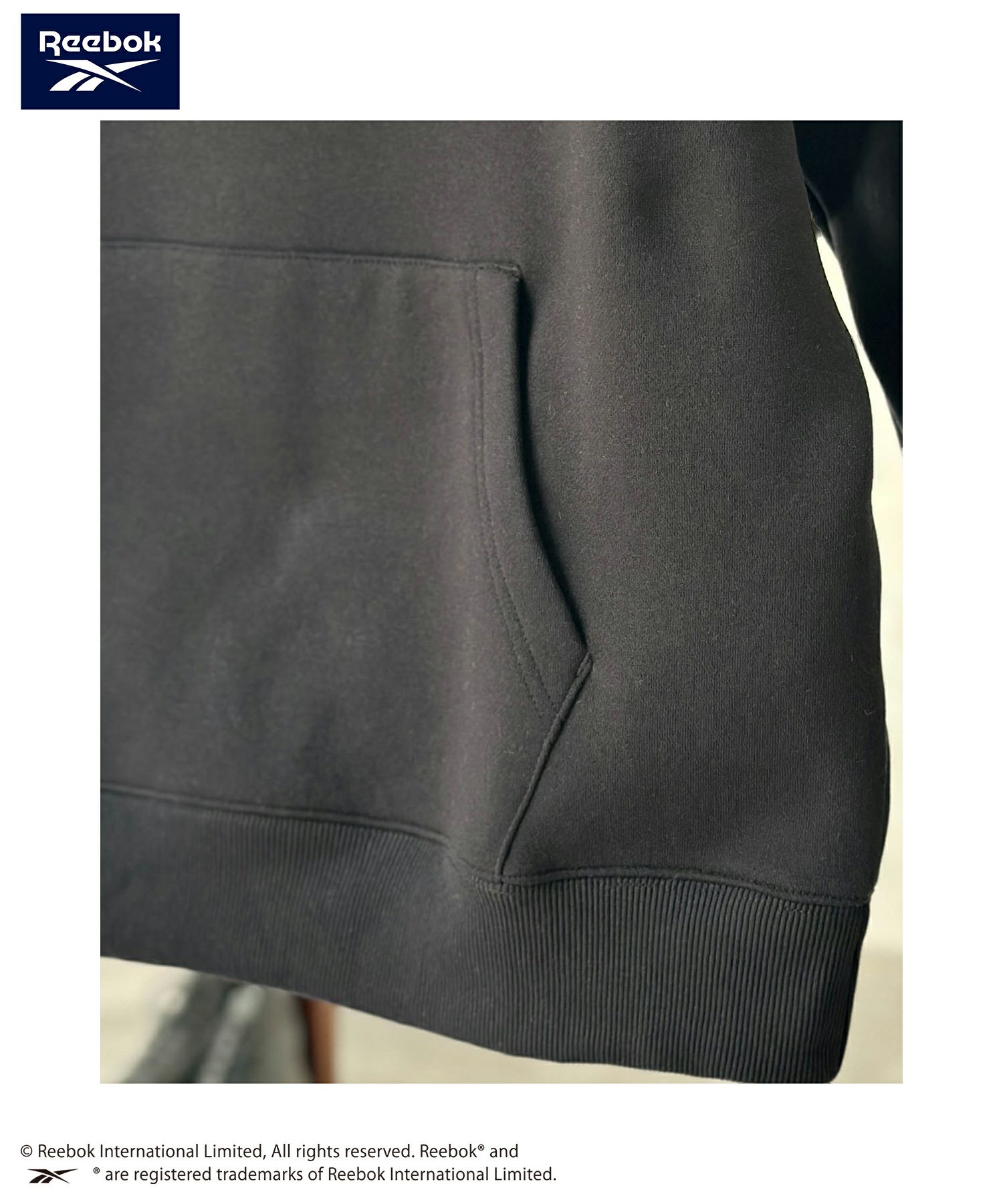 Reebok  裏起毛サークルロゴパーカー メンズ商品サムネイル-7