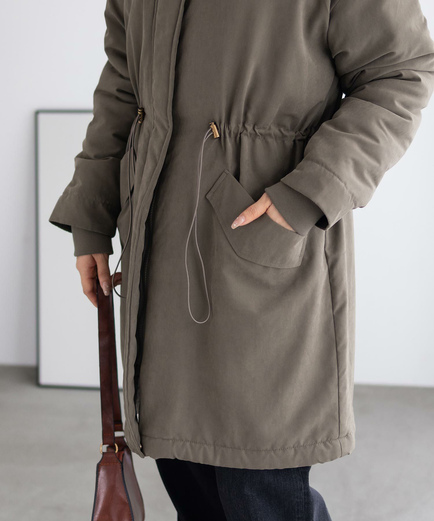 nAvy 裏ボアモッズコート レディース商品画像-7