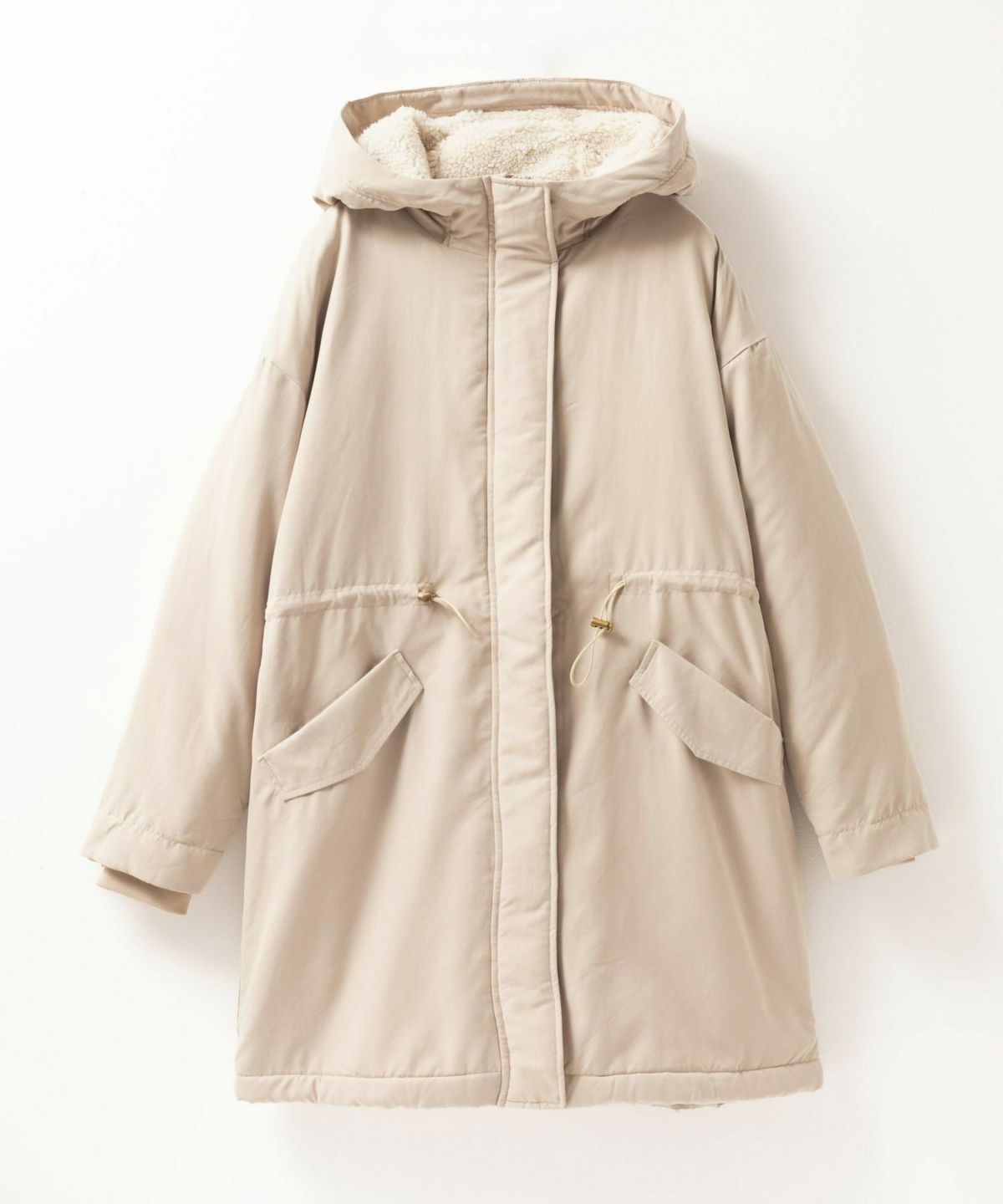 NAVY 裏ボアモッズコート レディース