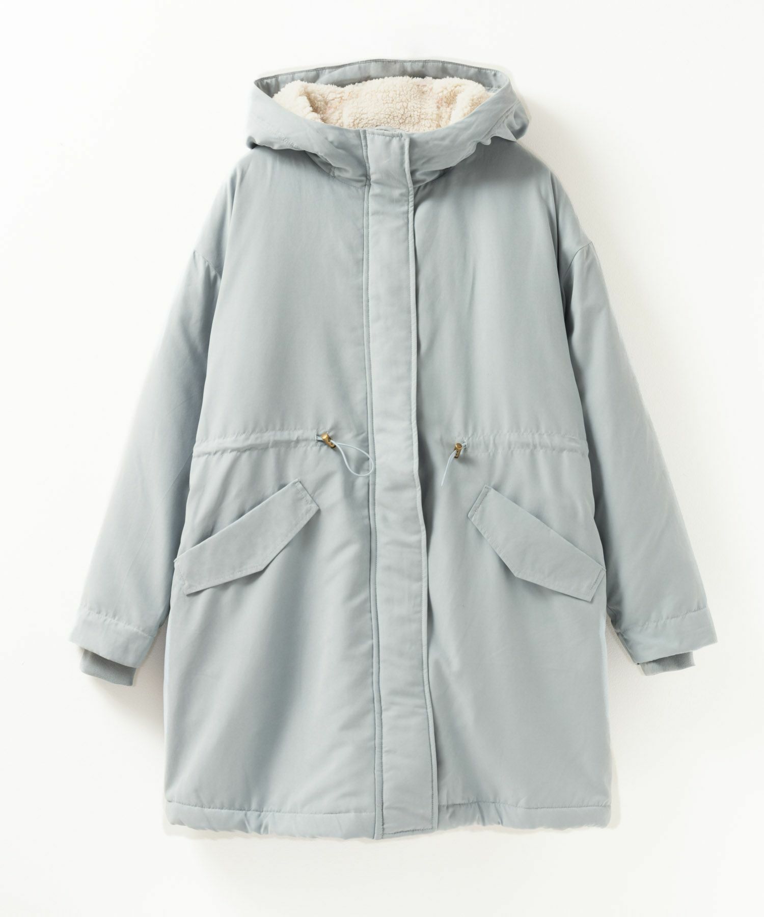NAVY 裏ボアモッズコート レディース