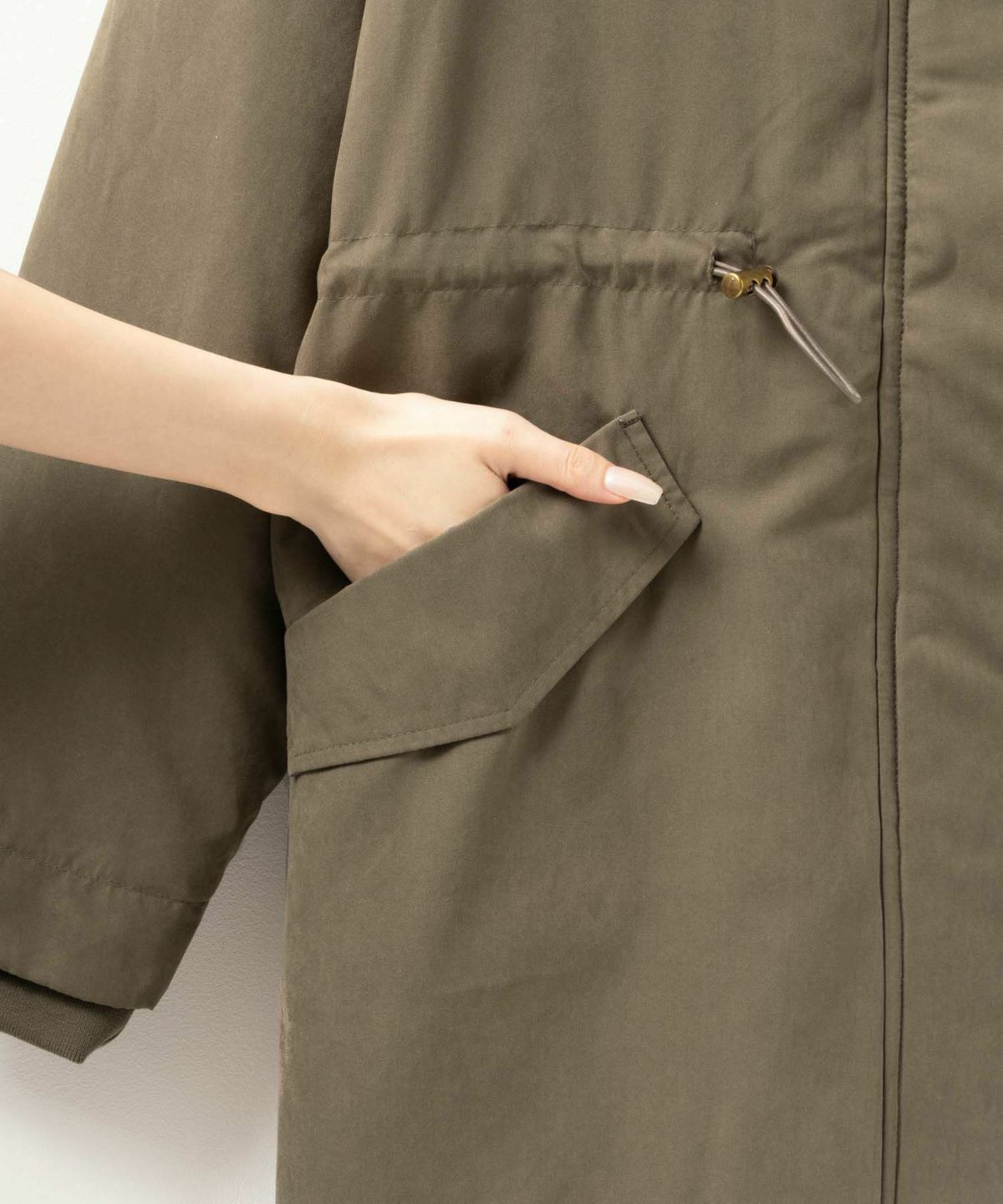 NAVY 裏ボアモッズコート レディース