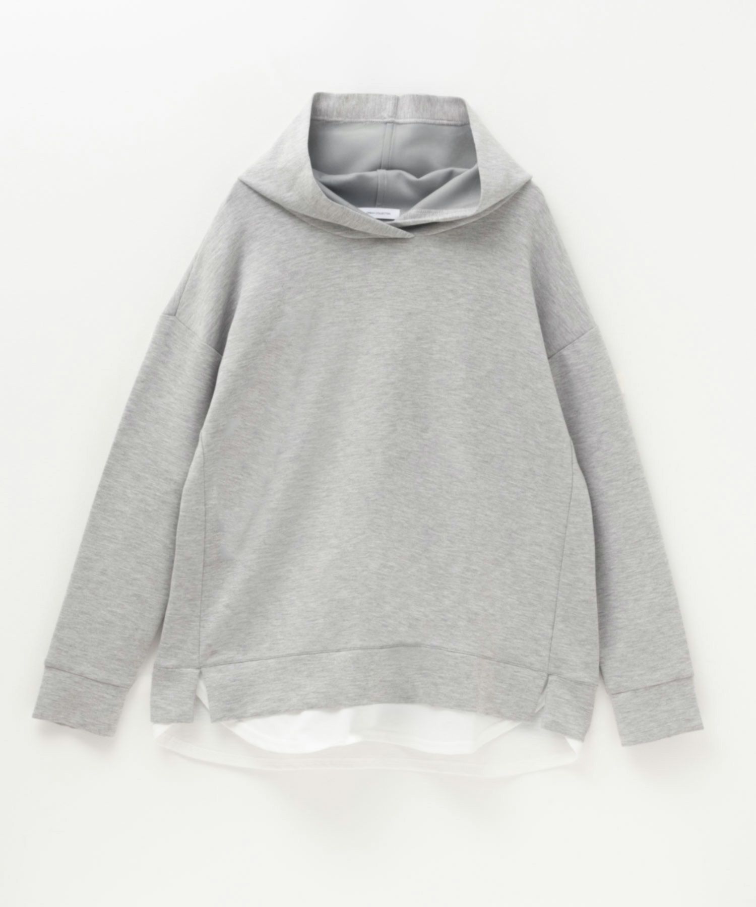 URBAN COLLECTION  ポンチ素材 裾レイヤードプルパーカー レディース商品画像-17