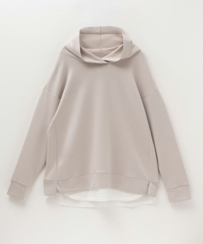 URBAN COLLECTION  ポンチ素材 裾レイヤードプルパーカー レディース商品画像-19