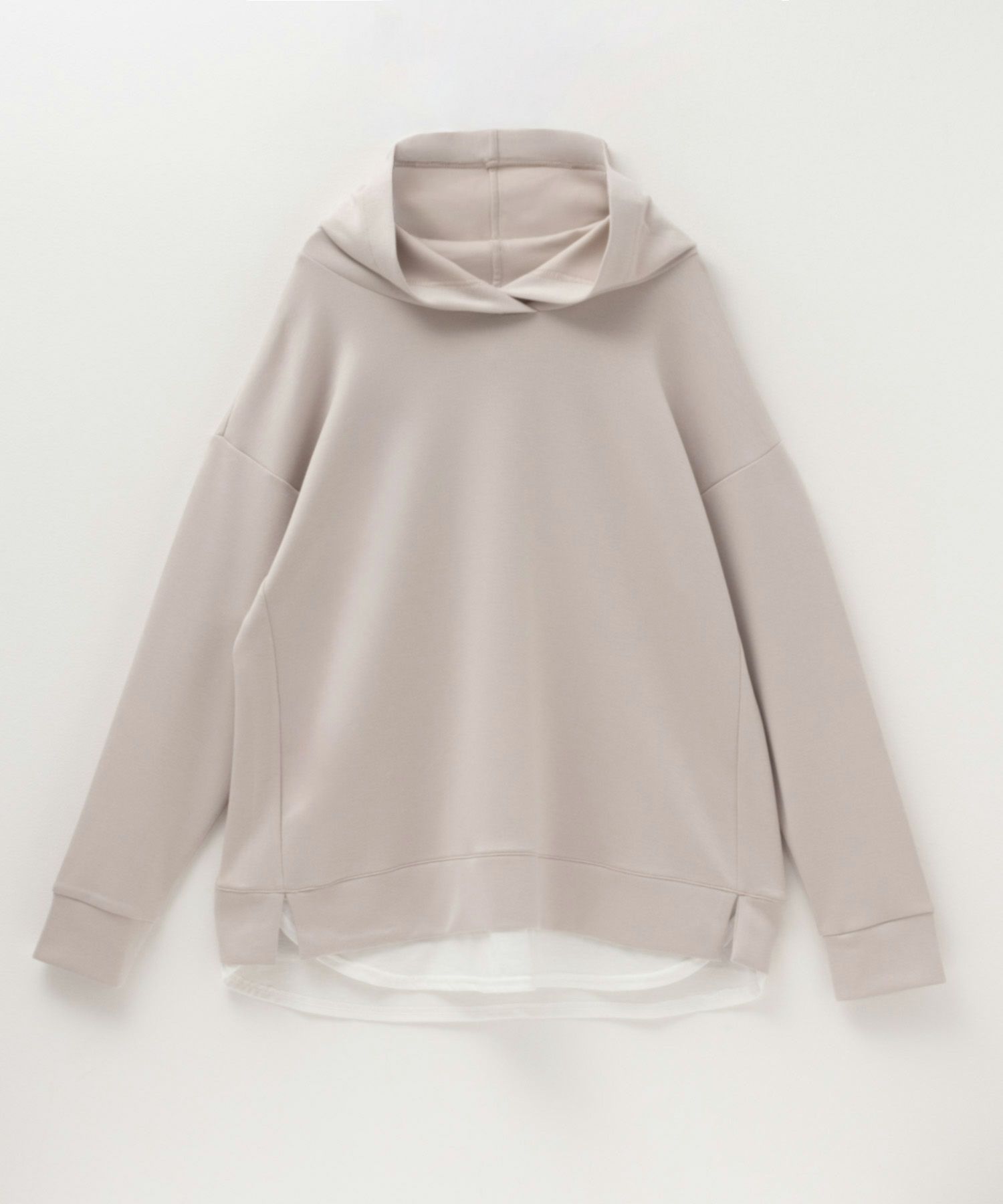 [期間限定価格]URBAN COLLECTION  ポンチ素材 裾レイヤードプルパーカー レディース商品画像-19