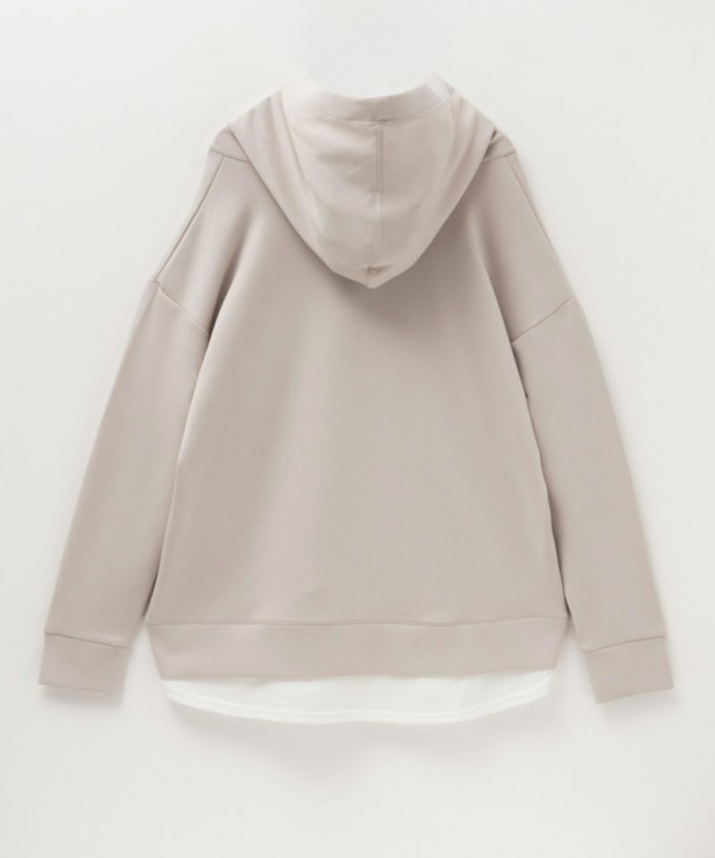 URBAN COLLECTION  ポンチ素材 裾レイヤードプルパーカー レディース商品画像-20