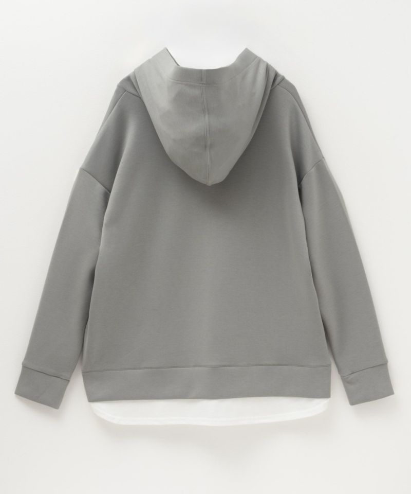 URBAN COLLECTION ポンチ素材 裾レイヤードプルパーカー レディース商品画像-22