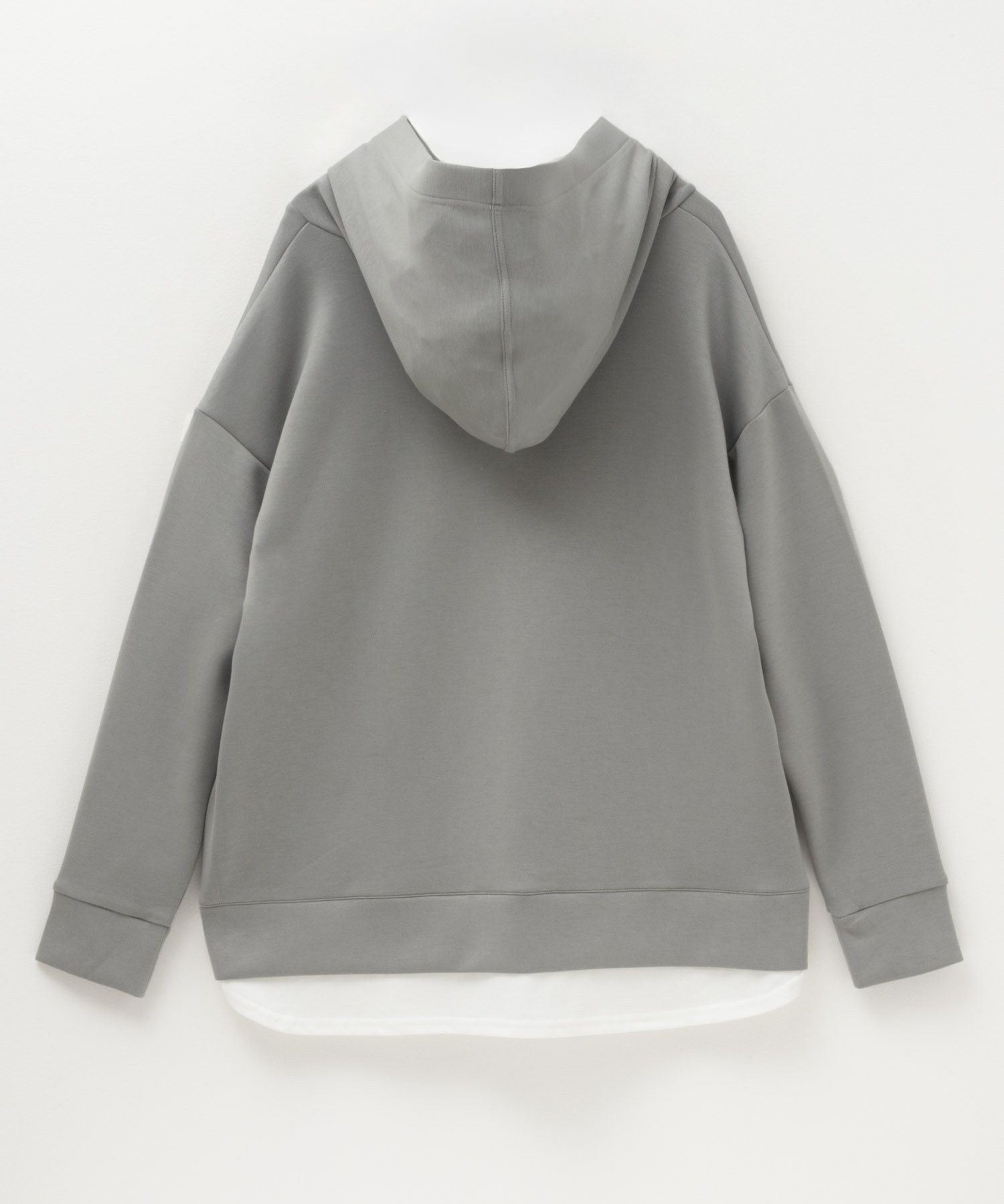 URBAN COLLECTION  ポンチ素材 裾レイヤードプルパーカー レディース商品画像-22