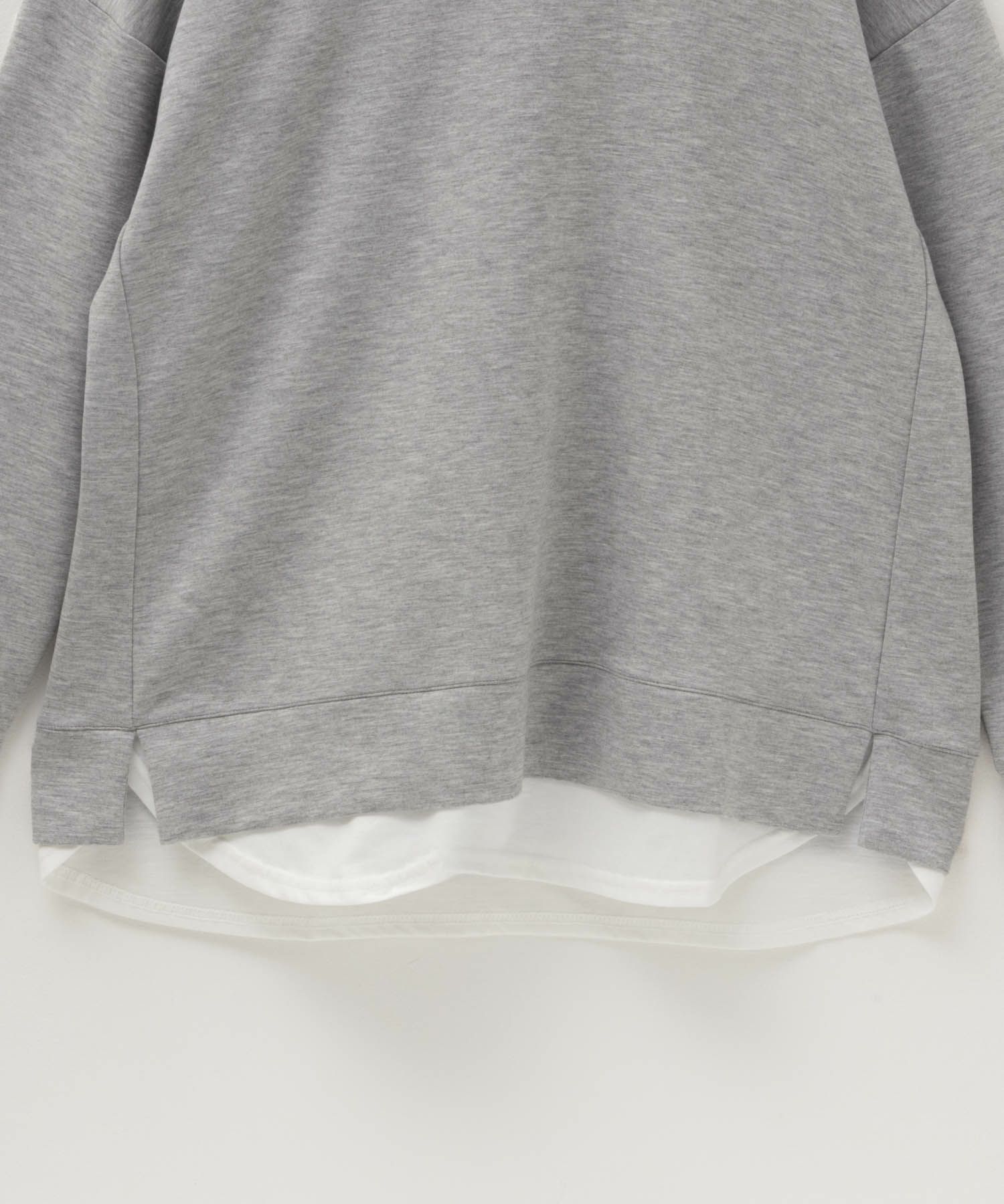 URBAN COLLECTION  ポンチ素材 裾レイヤードプルパーカー レディース商品画像-23