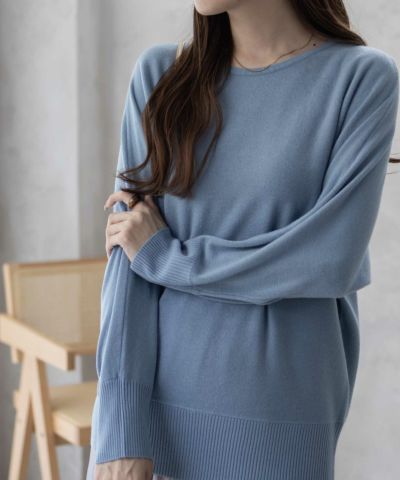 nAvy カシミヤタッチニット ドルマンスリーブ レディース