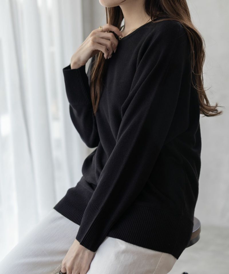 nAvy カシミヤタッチニット ドルマンスリーブ レディース商品画像-3