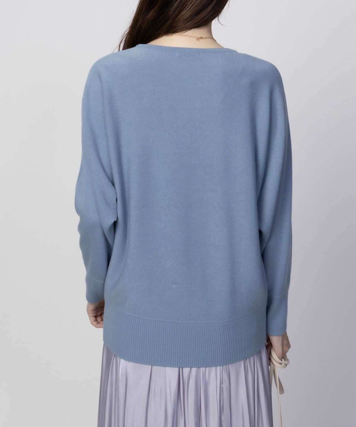 NAVY カシミヤタッチニット ドルマンスリーブ レディース