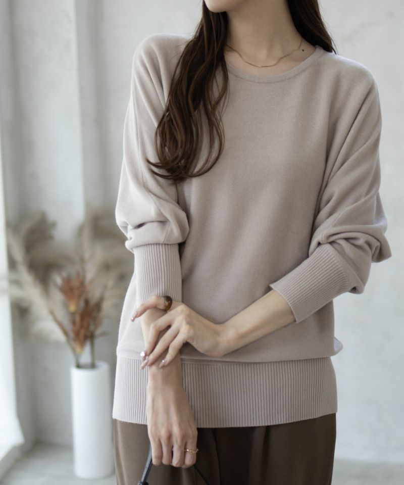 nAvy カシミヤタッチニット ドルマンスリーブ レディース商品画像-11