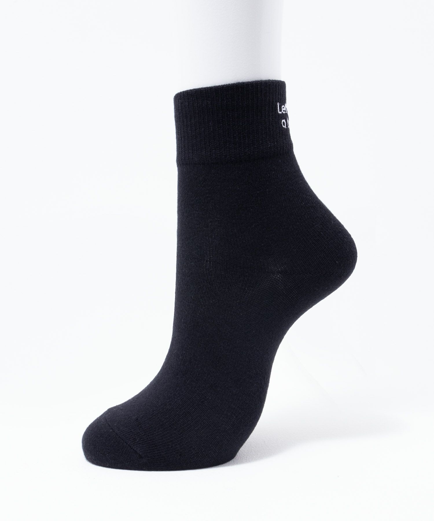 NAVY ロゴ刺繍ショート丈ソックス レディース