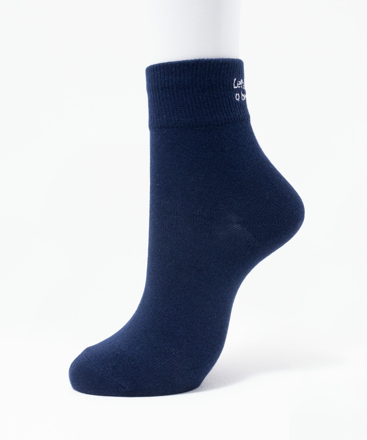 NAVY ロゴ刺繍ショート丈ソックス レディース