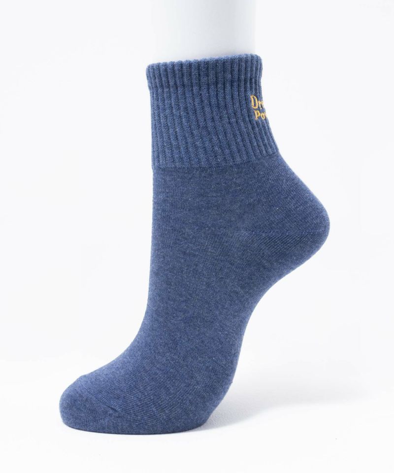 NAVY  リブロゴ刺繍ショート丈ソックス レディース商品画像-1