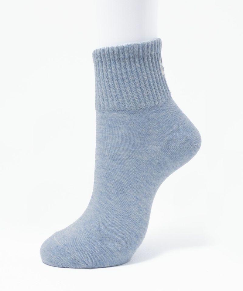 NAVY  リブロゴ刺繍ショート丈ソックス レディース商品画像-7