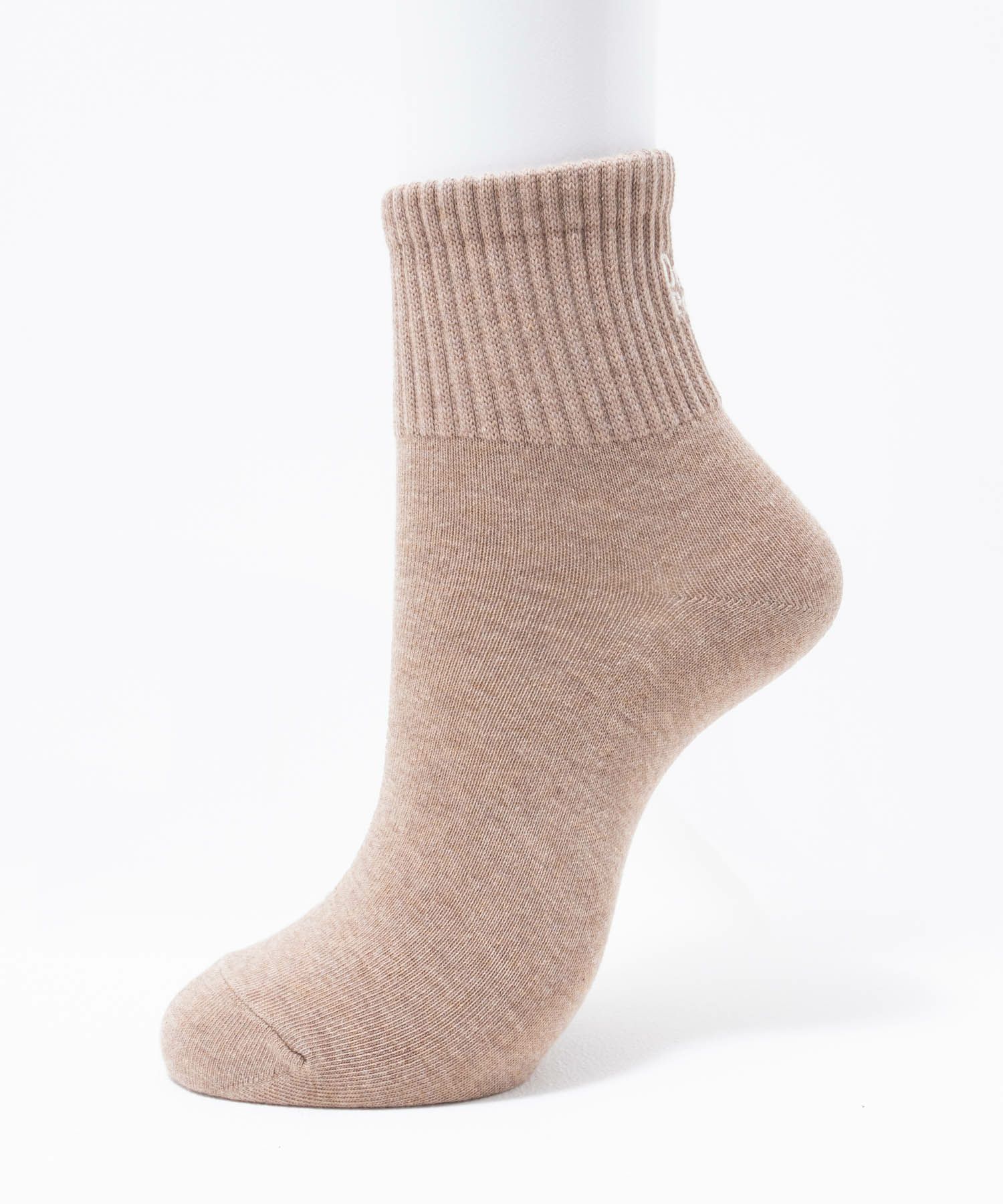 NAVY リブロゴ刺繍ショート丈ソックス レディース