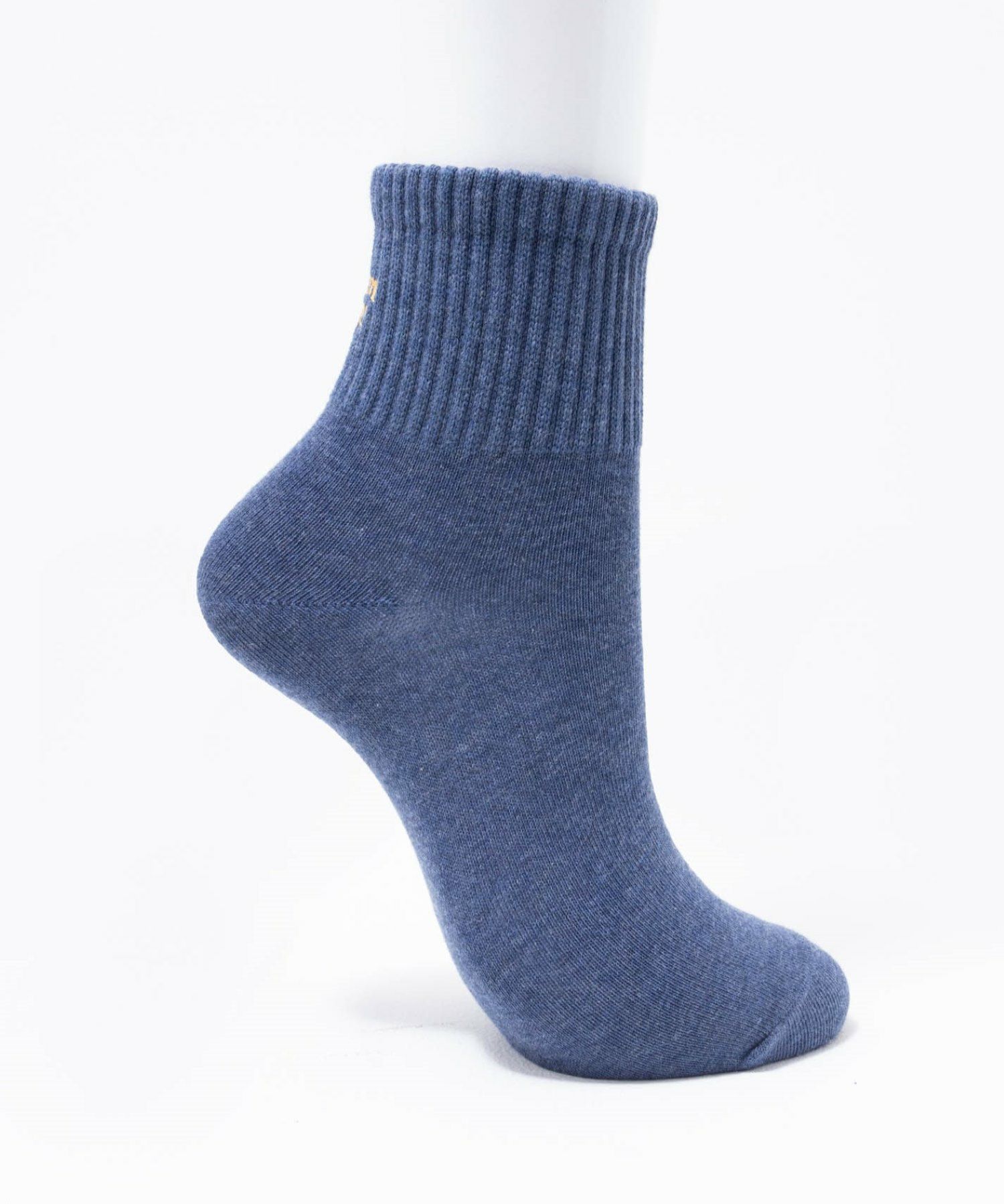 NAVY  リブロゴ刺繍ショート丈ソックス レディース商品画像-9