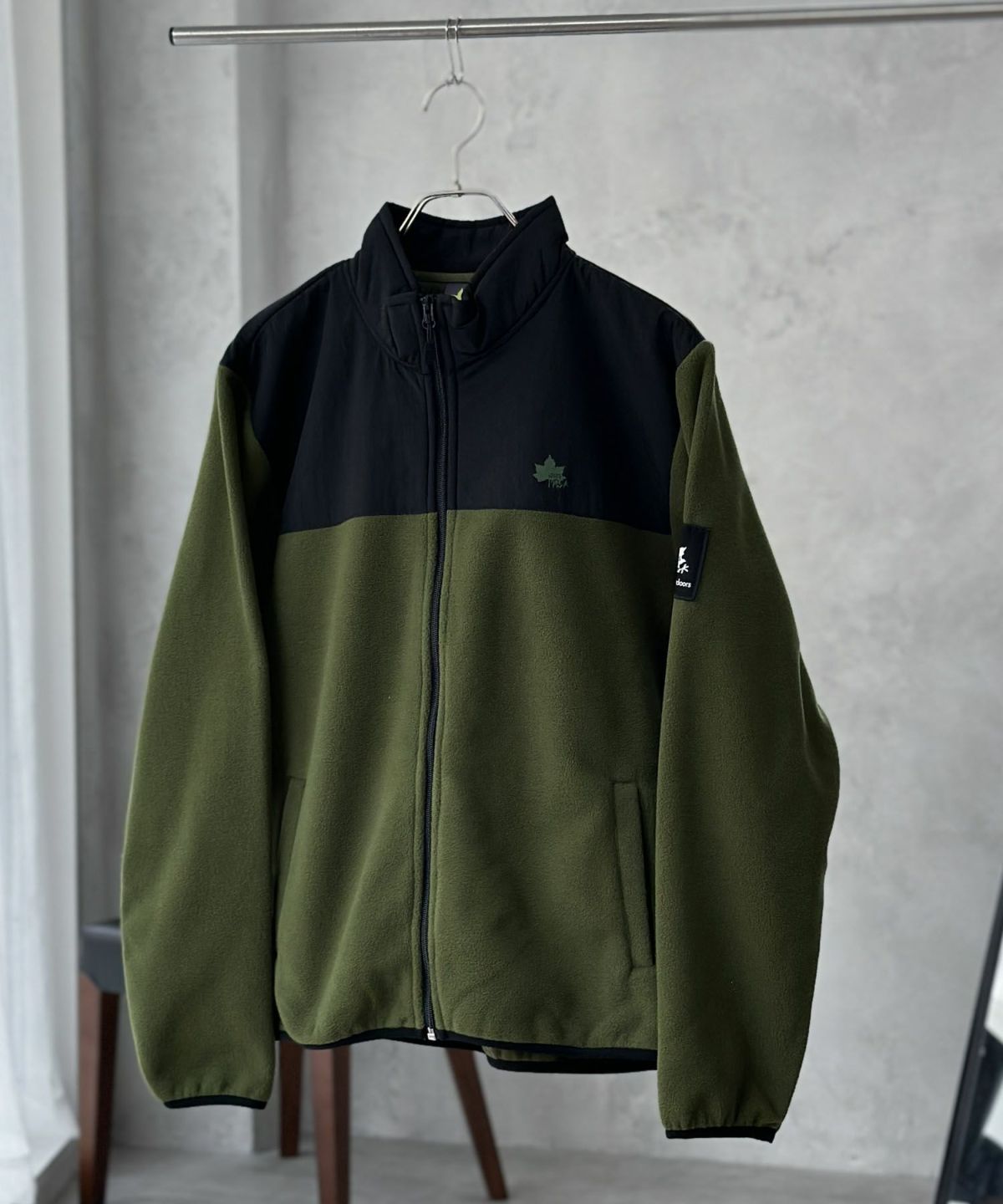 LOGOS PARK フリース切替ジャケット メンズ