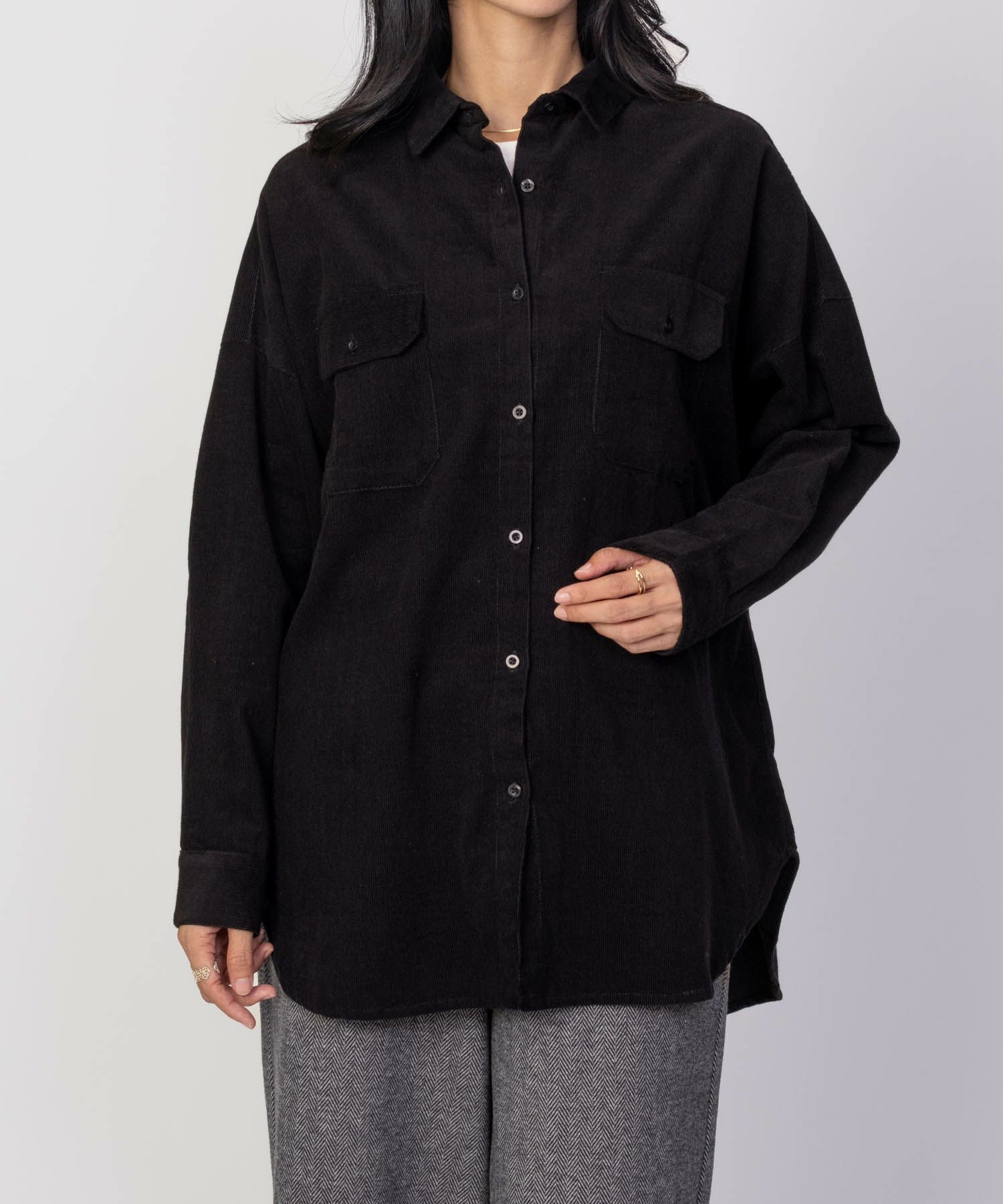 Howdy Marie インドコールオーバーシャツ レディース商品画像-3