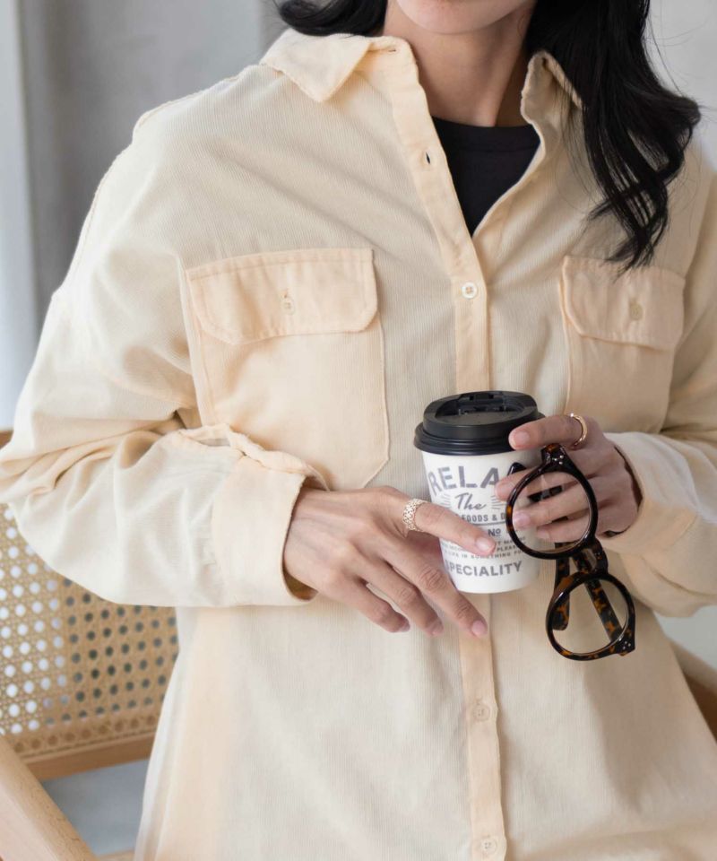 Howdy Marie  インドコールオーバーシャツ レディース商品画像-13