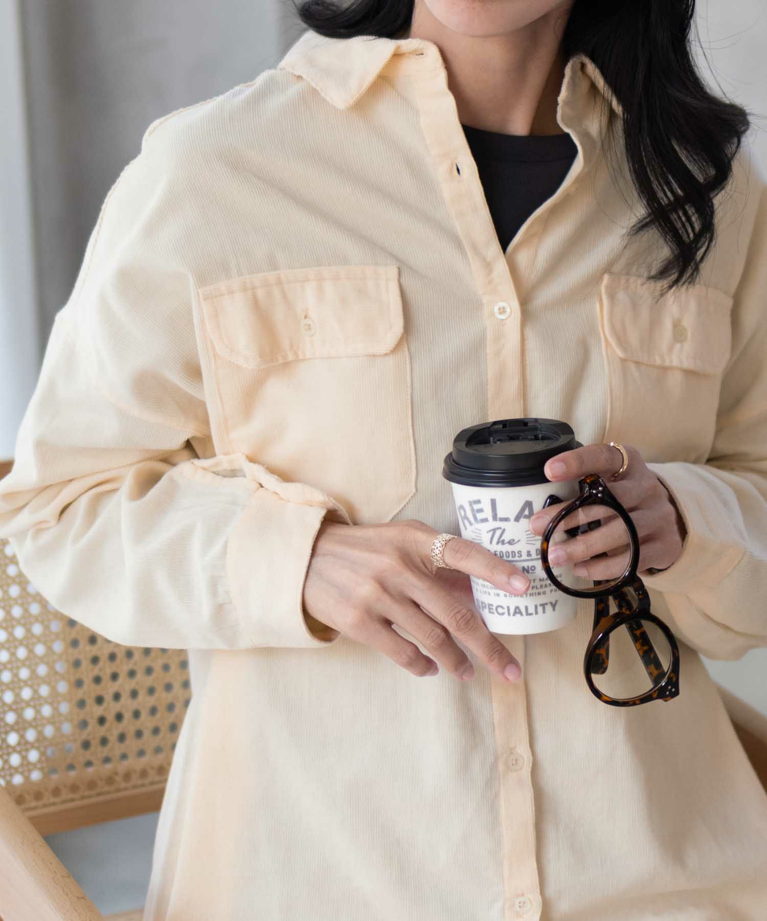 Howdy Marie インドコールオーバーシャツ レディース商品画像-13